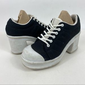 Women's 7 One On Casual Platform Fashion Y2K Lace Up Shoes Sneakers Block Heel